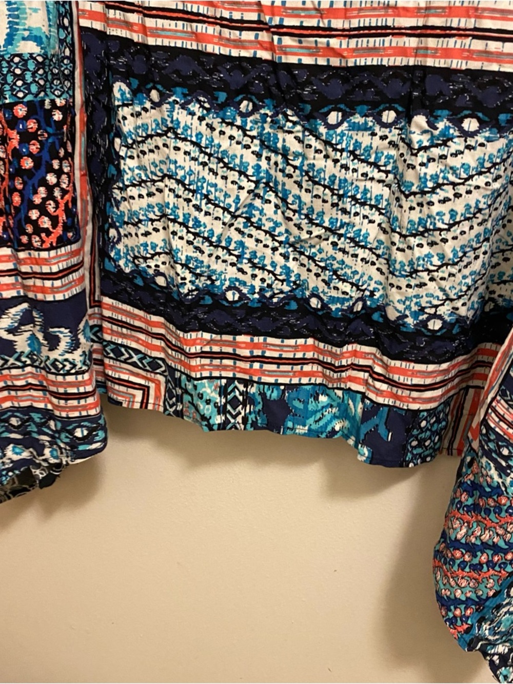 Stoosh Womens Boho Tank Top 3X 3XL Bust 54” Blue Black White Print New NWT $49 - Picture 10 of 10